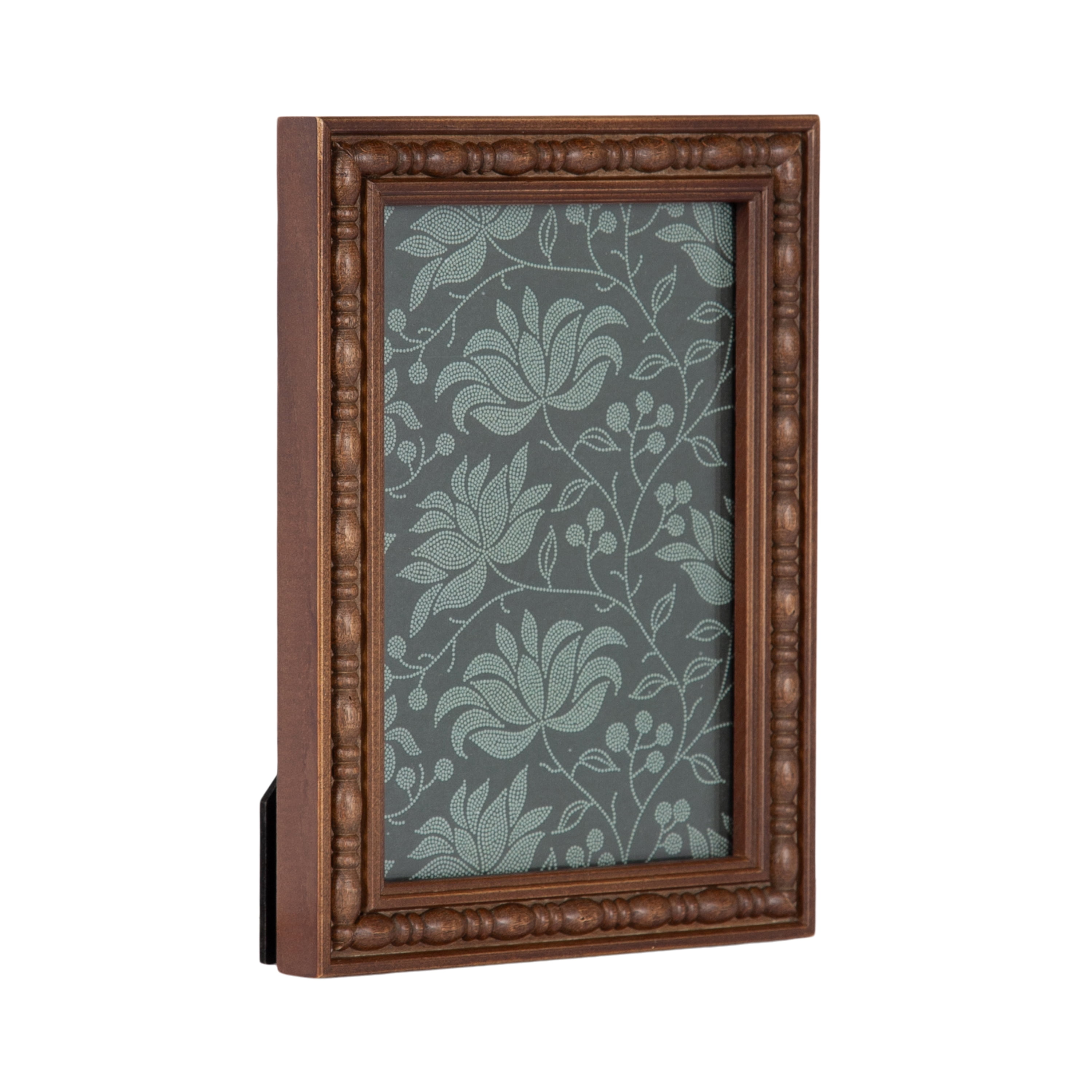 DesignOvation – 5x7 Picture Frame – Spindle Dark Walnut Tabletop Photo Frame