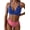 Stars and Stripe, variant on KuKeDi Women's Push Up V Neck Bikini Sets Criss Cross Back Two Piece Bathing Suit