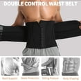 thumbnail image 3 of COMFREE Sauna Waist Trimmer Belt Men Workout Waist Trainer Sweat AB Belt with Adjustable Double Straps, 3 of 6