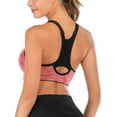 thumbnail image 6 of SAYFUT Women's Seamless Active Keyhole Mesh Racerback Sports Bra Middle Impact 2-Pack, 6 of 7
