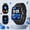 Black/ Street Blue Dial, variant on 1.83" Smart Watch for Men Women, Wireless Calling Fitness Tracker, Message Alert, Music Control, Sleep Monitor, Multi Sports Modes, Long Battery, Trendy Dials, 4 Colors, Daily Gift