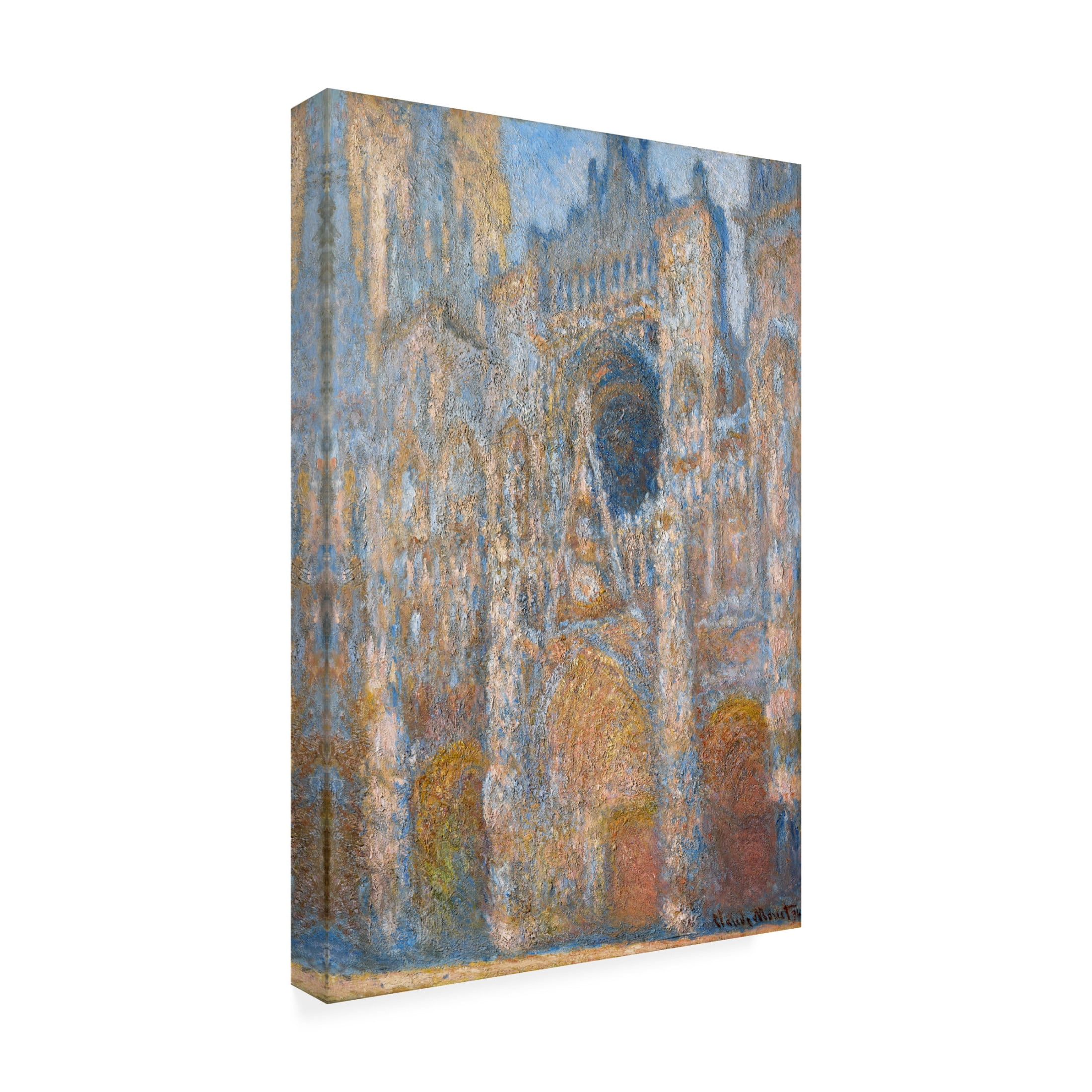 Trademark Fine Art Pictufy Rouen Cathedral The Facade in Sunlight Canvas Wall Art