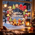 thumbnail image 3 of Sweet Christmas Wreath Christmas Wreath Window Clings, Static PVC Holiday Decals for Glass Doors, Windows, Storefronts, Mirrors, and, 3 of 6