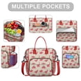 thumbnail image 2 of Red Dinosaur Silhouette Pattern Womens Lunch Box for Work,Insulated Large Lunch Bag for Tween and Teen,Loncheras Para Mujer,Leakproof Adult Lunch Bag for Work,Beach,Travel,Picnic,Camping, 2 of 7