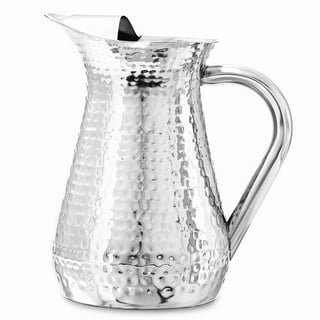 HUBERT® Stainless Steel Water Pitcher with Ice Guard 48 Ounce 