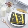 thumbnail image 5 of Balsa Circle 100 Pieces 13" x 13" Gold Black Metallic Abstract Paper Napkins, 5 of 7
