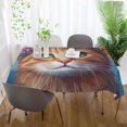 thumbnail image 6 of BZSMCE Square Tablecloth Whimsical Whiskers Pattern Tableclothes, 6 of 9