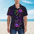 thumbnail image 4 of Bixox Men's Hawaiian Shirts Men's Multi-colored Spiders Print Short-Sleeve Shirt-Small, 4 of 8