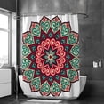 thumbnail image 2 of Coolnut Bath Shower Curtain Liners Mandala Round Ornament 66x72in Polyester Waterproof with 12 Curtain Hooks, 2 of 6