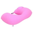 thumbnail image 3 of Almohada de aire inflable Prensa en forma de U Inflado automático para avión Coche Oficina Tren Hogar Rosa, 3 of 5