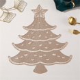 thumbnail image 2 of Napperons en Forme d'Arbre de Noël Design Creux Double Épaisseur Isolation Thermique pour Décorations de Table de Noël, 2 of 7
