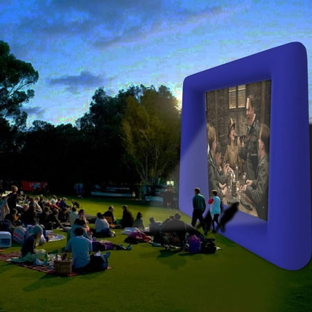 Projection Screen Masking - Inflatable Mega Movie Screen Projection Screen Movie Cinema Inflatable Movie Screen for Outdoor Parties is Guaranteed to Thrill and Excite (Fan pump not included)