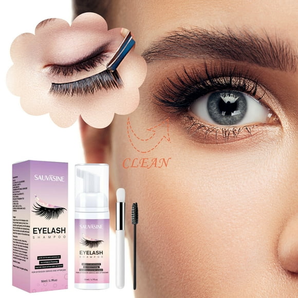 EARKITY Lash Shampoo for Eyelash Extension Removal, 50ml - Gentle, Natural Formula, Nourishing, Foaming Cleansing, Paraben & Sulfate Free