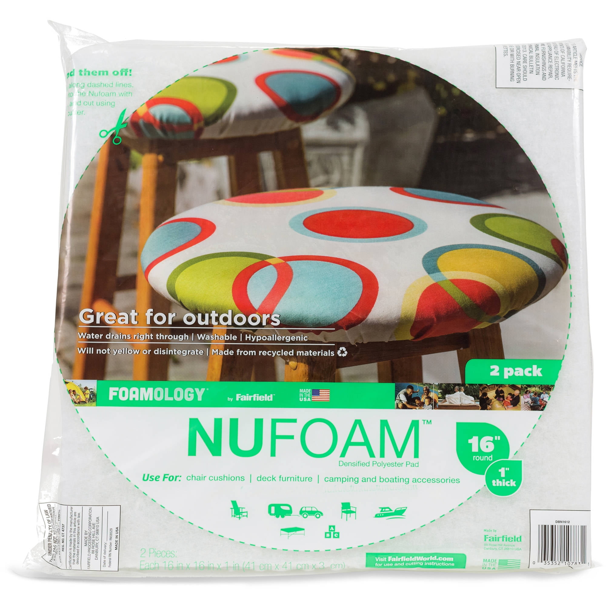 Poly-Fil NuFoam™ Padding by Fairfield™, 16' x 16' x 1' Thick (2 pack)