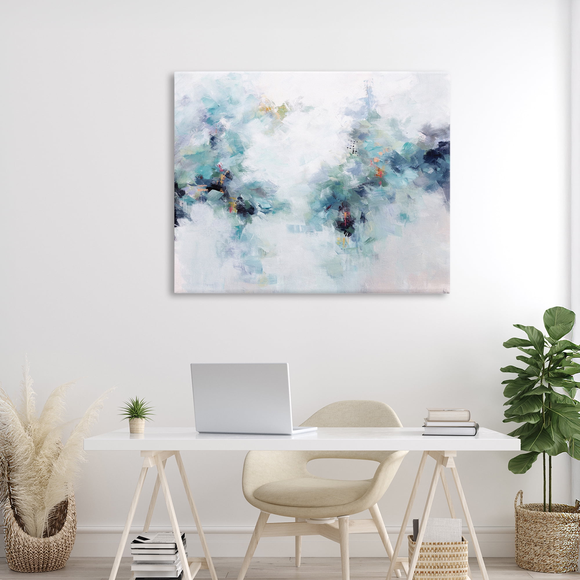 Reaching Out Abstraction Canvas Wall Art, design by Karen Hale