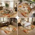 thumbnail image 5 of Large Area Rugs 8'x10', Vintage Pumpkins Fall Carpet Runner Indoor Outdoor Rugs Home Decor Aesthetic, Thanksgiving Butterfly Leaves Retro Non Slip Mats Washable Accent Rug for Living Room Bedroom, 5 of 8