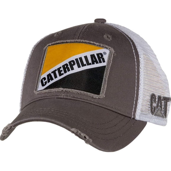 Gorra CAT Gris de Sarga con Parche y Cierre de Plástico Estructurada