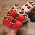 thumbnail image 3 of Yoyauz Baby Girl Mary Jane Shoes Anti Slip Rubber Sole Ballet Slippers Princess Dress Wedding Shoes Newborn Kids Shoes Toddler Shoes（0-12 Month）, 3 of 9