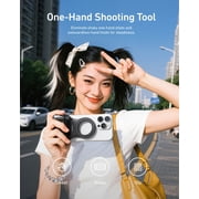 Fun Shot Magnetic Camera Grip for iPhone and Android Smartphone DSLR Style Shutter Handle Black