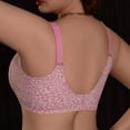 thumbnail image 6 of Siminsem Wireless Jelly Bra for Women Seamless Push Up Full Coverage Leopard Print No Underwire Comfortable T-Shirt Bra Adjustable Straps Everyday Sleep Lounge Support Bras, Pink,L, 6 of 9