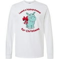 thumbnail image 3 of Inktastic I Want a Hippopotamus for Christmas Long Sleeve T-Shirt, 3 of 5