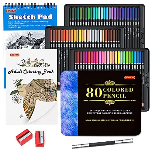 24 Colors Oil Art Pencil Non-toxic Artist Adult Gift Colour Drawing Sketching UK 