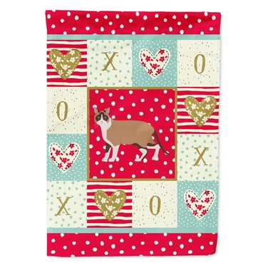 Carolines Treasures CK5713GF Snowshoe Cat Love Flag Garden Size Small multicolor