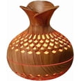 thumbnail image 1 of Parquet Brown Color: Essential Oil Diffuser, Wood Grain Design, LED Light, Vase Shape Aromatherapy Humidifier, 1 of 7