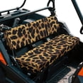 thumbnail image 2 of ZIATUBLES UTV Front Seat Covers 2-Piece Set with Leopard Print, Compatible with Kawasaki Mule 3000 3010 3020 4000 4010, St. Patrick’s Day Wear-Resistant Polyester Replacement Protector, 2 of 8