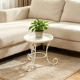 thumbnail image 5 of Vintage Metal Plant Stand, Rustproof Iron Flower Pot Holder, Decorative Indoor Outdoor Succulent Display Table, Small Patio Garden Side Table, Weatherproof Corner Shelf, 5 of 6
