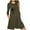 Army Green, variant on Lovzfmll Skater Dresses for Women, Women's Printed Long Sleeve Pockets Casual Dress Loose Dresses Army Green 2XL