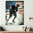 thumbnail image 2 of Designart Hockey Player On Ice I Canvas Wall Art, 2 of 5