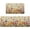 Spring Watercolor Floral, variant on Brown Kitchen Rug Mat Decor Country Rustic Farmhouse Kitchen Rugs Sets of 2 Washable Non-Slip Kitchen Mats for Floor Set of 2
