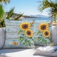 thumbnail image 4 of Vintage Sunflower Outdoor Pillow Covers Pack of 2 You Are My Sun Shine Butterfly Blue Wood Board Waterproof Throw Pillow Covers Decorative Cushion Cases for Patio Garden Tent Balcony Couch 26x26 inch, 4 of 8