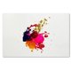 thumbnail image 2 of Cuadro Decorativo Abstracto Blanco/multicolor 140cm X 87cm Tela Brillante Marco Madera, 2 of 6