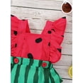 thumbnail image 6 of Musuos Infant Baby Cute Romper Set, 0-24 Months Watermelon Print Design Square Neck Fly Sleeve Bodysuit + Headband 2 Pcs Outfits, 6 of 10