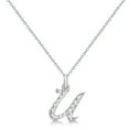 thumbnail image 2 of Personalized Diamond Script Letter Initial Necklace in 14k White Gold, 2 of 2
