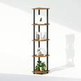 Furinno Turn-N-Tube 5 Tier Multipurpose Corner Display Rack Shelving ...