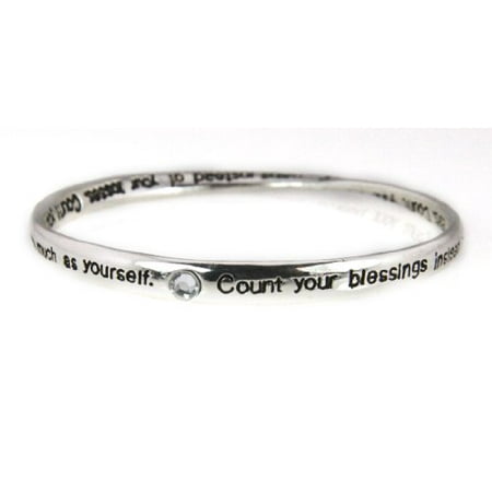 The Quiet Witness Count Your Blessings Bangle Bracelet Count Your Blessings Bangle Bracelet Jewelry Religious