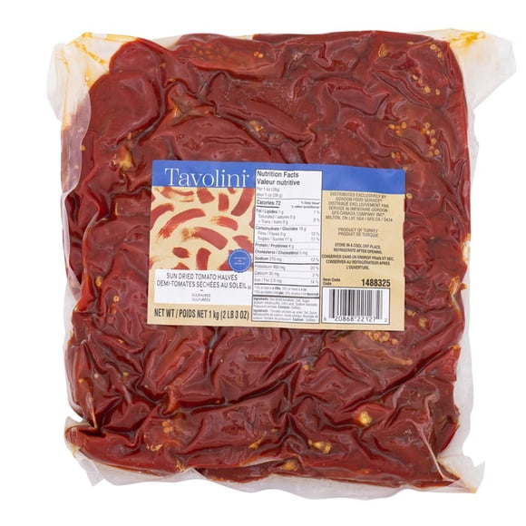Tavolini Tomates Séchées au Soleil, Moitiés 1 Kg/2,20 Lb