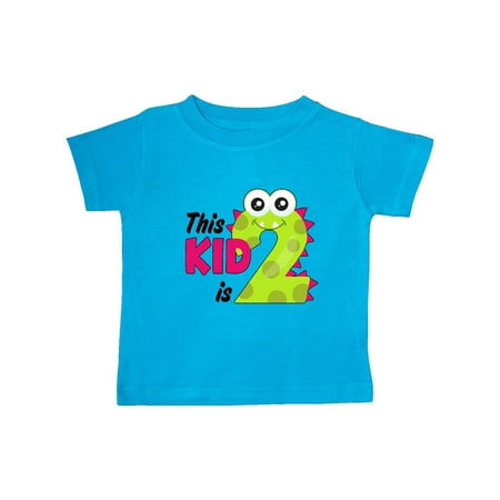 

Inktastic This Kid is Two- Monster Second Birthday Gift Baby Boy or Baby Girl T-Shirt