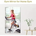 thumbnail image 5 of Full Length Wall Mirror Tiles 48'' x 12'' (4 Pack 12'' x 12''), Extra Thick 1/8", Shatterproof Acrylic Mirror for Kids Playroom, Frameless Over The Door Mirror Wall-Mounted, 5 of 5