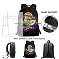 thumbnail image 4 of Uorisanigo Kids Backpack with Lunch Box Tote Bag, Pencil Case and Water Bottle Sleeve 4 PCS Set, 17 inch Rocket Dinosaur School Bag with Adjustable Padded Straps for Elementary Middle School, 4 of 7