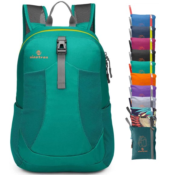 Mochila Sinotron Ligera Plegable de 22L para Viajes Verde