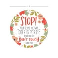 thumbnail image 3 of Stylish Floral Stop! Don't Touch Baby Car Seat Sign / Modern Illustrated Baby Stroller Tag, 3 of 5