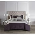 thumbnail image 1 of 6 Piece Imara Comforter Set, Plum - Queen Size, 1 of 1