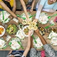 thumbnail image 4 of 168pcs Wild One Birthday Party Supplies Tableware Set - Safari Birthday Decorations Include Plates, Napkins, Cups, Cutlery, for Animal Jungle Theme Wild One Party Supplies | Serves 24, 4 of 5