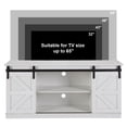 thumbnail image 6 of SUREGO TV Stand for 65 Inch TV, Entertainment Center with Storage Cabinets and Sliding Barn Doors, Mid Century Modern Media TV Console Table for Living Room Bedroom, White, 6 of 9