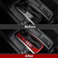 thumbnail image 3 of ABS Red Carbon Fiber Gear Shift Panel Cover Trim Decor Sticker For 10Th Gen 2016 2017 2018 2019(LHD), 3 of 5