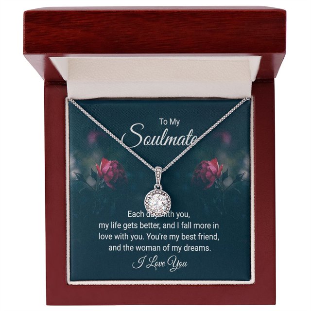 To My Soulmate Each Day With You Eternal Hope Necklace Message Card
